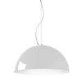 Suspension métal blanc brillant 60cm