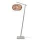 Lampadaire bambou abat-jour rotin blanc/naturel, h. 176cm