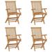 vidaXL 2/3x Solid Teak Wood Folding Chairs Garden Outdoor Wooden Furniture