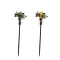 2Pcs Solar Bird Stakes Solar Yard Stakes Garden Decoration (Random Color)