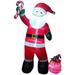 8' Inflatable Santa Claus with Toy Sack Outdoor Christmas Decoration - Red