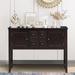 Table buffet sideboard Sofa table with storage drawers, cabinets and bottom shelf