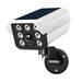 Jikolililili Dummy Fake Security Camera Solar Powered Fake Surveillance Camera with Flash LED Dummy Simulated Camera Indoor Outdoor Use Good for Home/Office/Shop/Garage - White Color