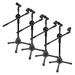 5 Core Tripod Mic Stand 4Pcs Short Adjustable Microphone Stands Holder Floor w Boom Arm, Steel in Black | 4 H x 16 W x 17 D in | Wayfair