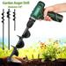 Feiboyy 2Pcs Garden Augers Drill Bit for Plantings 4X22Cm Spiral Drill Bit Bulb Planter for Hex Driver Drill Solid Steel Shaft
