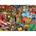 Vermont Christmas Company Antiques Garage Jigsaw Puzzle 1000 Piece - Vintage Themed Puzzle for Adults and Families - Fully Interlocking and Randomly Shaped Pieces