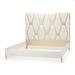 Michael Amini La Rachelle Panel Bed Upholstered/Polyester in Brown/White/Yellow | 66 H x 81.5 W x 88 D in | Wayfair 9034000EK-136