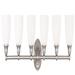 Lighting Lumens 6 - Light Vanity Light, Glass in Gray | Wayfair ASHAB9K2