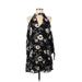 American Eagle Outfitters Casual Dress: Black Floral Dresses - Women's Size X-Small