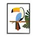 Stupell Industries Au-635-Giclee Modern Toucan Bird Perched Jungle by Emily Kopcik Graphic Art Canvas in Blue/White | 30 H x 24 W x 1.5 D in | Wayfair