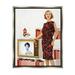 Stupell Industries Vintage TV Advertisement Woman by Kathy Alper Graphic Art Canvas in Black/Red | 21 H x 17 W x 1.7 D in | Wayfair