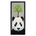 Stupell Industries Panda Bear & Tree Nature Portrait Framed On Wood by Coco De Paris Painting Wood in Brown/Gray | 24 H x 10 W x 1.5 D in | Wayfair