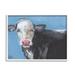 Stupell Industries Farmhouse Dairy Cow Blue Painting Framed On by Molly Susan Strong Painting in Blue/Brown | 16 H x 20 W x 1.5 D in | Wayfair