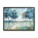 Stupell Industries Abstract Blue Woodland Path Trees Framed On Wood by Nan Painting Wood in Blue/Brown | 11 H x 14 W x 1.5 D in | Wayfair