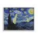 Stupell Industries Starry Night Classic Alien UFOs by Lil' Rue Wood in Blue/Brown | 30 H x 24 W x 1.5 D in | Wayfair aw-295_gff_24x30