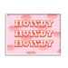 Stupell Industries Howdy Pink Southern Glam Lips Framed On Wood by Ziwei Li Graphic Art Wood in Brown/Pink | 20 H x 16 W x 1.5 D in | Wayfair