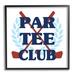 Stupell Industries Par Tee Club Golf Clubs Framed On Wood by Lil' Rue Graphic Art Wood in Blue/Brown/Red | 24 H x 24 W x 1.5 D in | Wayfair