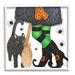 Stupell Industries Witch Broom Halloween Black Cat Framed On by Ale Saiz Studio Graphic Art in Brown/Green/White | 12 H x 12 W x 1.5 D in | Wayfair