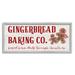 Stupell Industries Gingerbread Baking Co Holiday Framed On by Natalie Carpentieri Graphic Art in Brown/Red | 10 H x 24 W x 1.5 D in | Wayfair