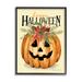 Stupell Industries Happy Halloween Jack-o-Lantern Framed On by Stephanie Workman Marrott Graphic Art in Brown/Orange | Wayfair aw-113_fr_16x20