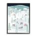 Stupell Industries Merry Christmas Winter Ice Skating Framed On by Andrew Thornton Graphic Art in Blue/Brown | 30 H x 24 W x 1.5 D in | Wayfair