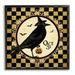 Stupell Industries Oct 31 Checkered Halloween Crow Framed On by Stephanie Workman Marrott Graphic Art in Black/Brown/Yellow | Wayfair