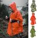 Cheers.US Emergency Waterproof Rain Poncho Reusable Thermal Blanket Lightweight Weather Resistant Raincoat with Hood for Camping Accessories Outdoors Emergency Kit Supplies Essential