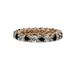 Black and White Diamond 3.4mm Gallery Eternity Band 2.94 to 3.41 Carat tw in 14K Rose Gold.size 4.0