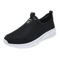 PEASKJP Men s Casual Sneakers Mesh Breathable Lightweight Non Slip Casual Outdoor Slip On Tennis Gym Walking Shoes White 47