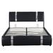 Ivy Bronx Northome Queen Storage Platform Bed Upholstered/Metal/Faux leather in Black | 38.6 H x 62.6 W x 88.6 D in | Wayfair