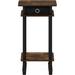 17 Stories Coralena Iron Nightstand Wood/Metal in Black/Brown | 27.7 H x 15.8 W x 11.8 D in | Wayfair A5C71CF7122741DBA9FFF819B079050A