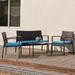 Winston Porter Norborne Rattan Wicker 353 - Person Seating Group w/ Cushions Synthetic Wicker/All - Weather Wicker/Wicker/Rattan in Blue | Outdoor Furniture | Wayfair