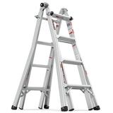 WFX Utility™ Beaucoup Multi Position Ladder, A Frame Foldable Ladder, 17ft Anti-Slip 250lbs Load Ladder in Gray | 37.17 W x 23.25 D in | Wayfair