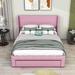 Latitude Run® Alexeus Upholstered Storage Bed Metal in Pink | 44 H x 65 W x 82 D in | Wayfair AF65322C42D94411888FDB807B361773