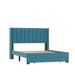 Mercer41 Mairyn Corderal 63" Sideboard Upholstered/Velvet, Wood in Blue | 45.3 H x 64.5 W x 84.2 D in | Wayfair 250547B399AD49119C2B1BF11F187786