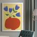 Red Barrel Studio® Fernyak Modern Blooms III - Single Picture Frame Print on Canvas Canvas, in Blue/Red/Yellow | 43.5 H x 31.5 W x 1 D in | Wayfair