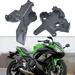 Ana NINJA650 Black Front Rider Foot Pegs Bracket Compatible with Kawasaki Z650 2017-2022 Front Footrests Foot Pegs Pedal Bracket Foot Pegs Footpeg Footrest Heel Plate Guard Protector ( LEFT )