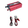 WQJNWEQ Pure Sine Wave 300W Power inverter DC 12V to AC 110V Car Plug inverter Adapter Power Converter with 2A USB Charging Ports & 2 Battery Clamps Red Outdoor Sales