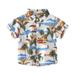 BJUTIR Boys Tshirts Kids Tops Button Down Hawaii Shirts Short Sleeve Tropical Shirt Tops For Toddlers For 2 To 8 Years Old