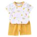 Baby Deals!Toddler Girl Clothes Clearance Toddler Girls Outfit SetsToddler Kids Baby Boys Girls Fashion Cute Short Sleeve Cartoon Print Casual Suit