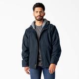 Dickies Men's Duck Canvas High Pile Fleece Lined Jacket - Rinsed Dark Navy Size XL (TJ360)