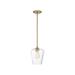 Savoy House Essentials Octave 8" Wide Warm Brass 1-Light Mini Pendant