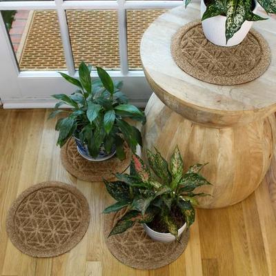 Flower of Life 12 Inch Plant Trivets Set of Four, ...