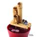 Bamboo 3-Tier Fountain and Quiet One 100 Pump, 8" L X 8" W X 3" H, 5 LBS