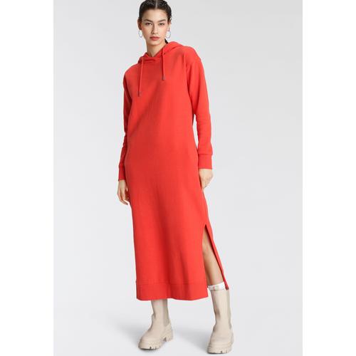 Sweatkleid TAMARIS Gr. 38, N-Gr, orange (orangerot) Damen Kleider Langarm