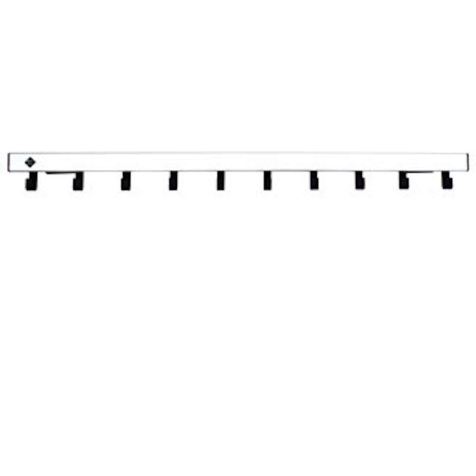 PROREGAL Wandgarderobe mit 10 Haken | HxBxT 8x97,7x5,1cm | Grau / Schwarz Image