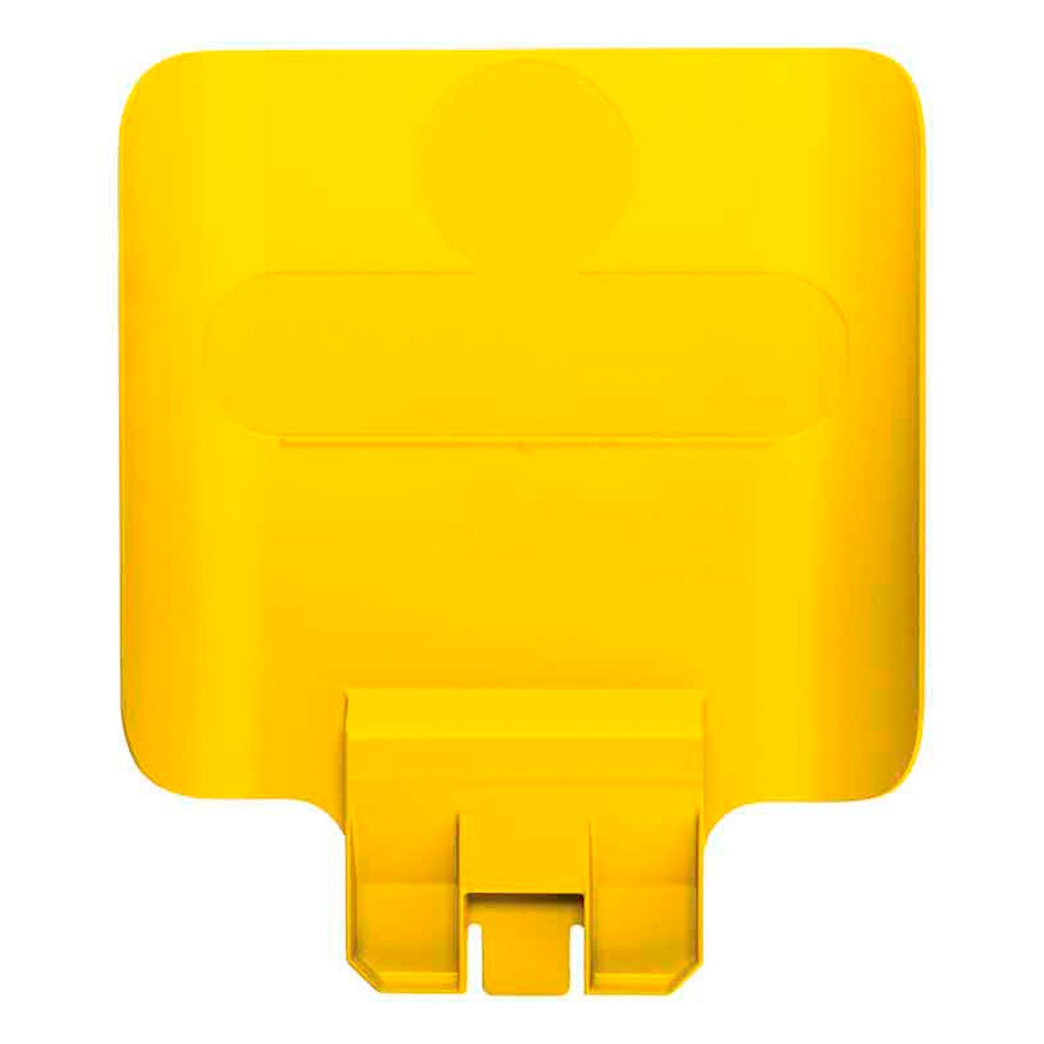 Hinweistafel für Rubbermaid Slim Jim Recycling-Station | HxBxT 36,2x30x4,4cm | Polypropylen | Gelb von PROREGAL Image