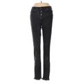Madewell Jeans - Mid/Reg Rise Skinny Leg Denim: Gray Bottoms - Women's Size 23 - Black Wash