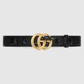 GUCCI GG Marmont Matelassé Wide Belt, Size 110