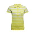 Nike Active Womens Polo Top Casual Stripe T-Shirt Yellow 272530 725 A57E - Size X-Small